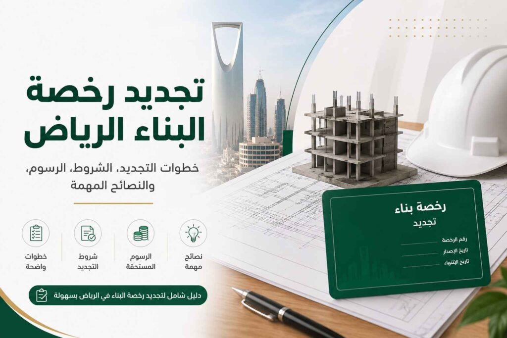 تجديد رخصة البناء الرياض